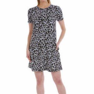 Ellen Tracy Pima Cotton Leopard Print Dress Sz S